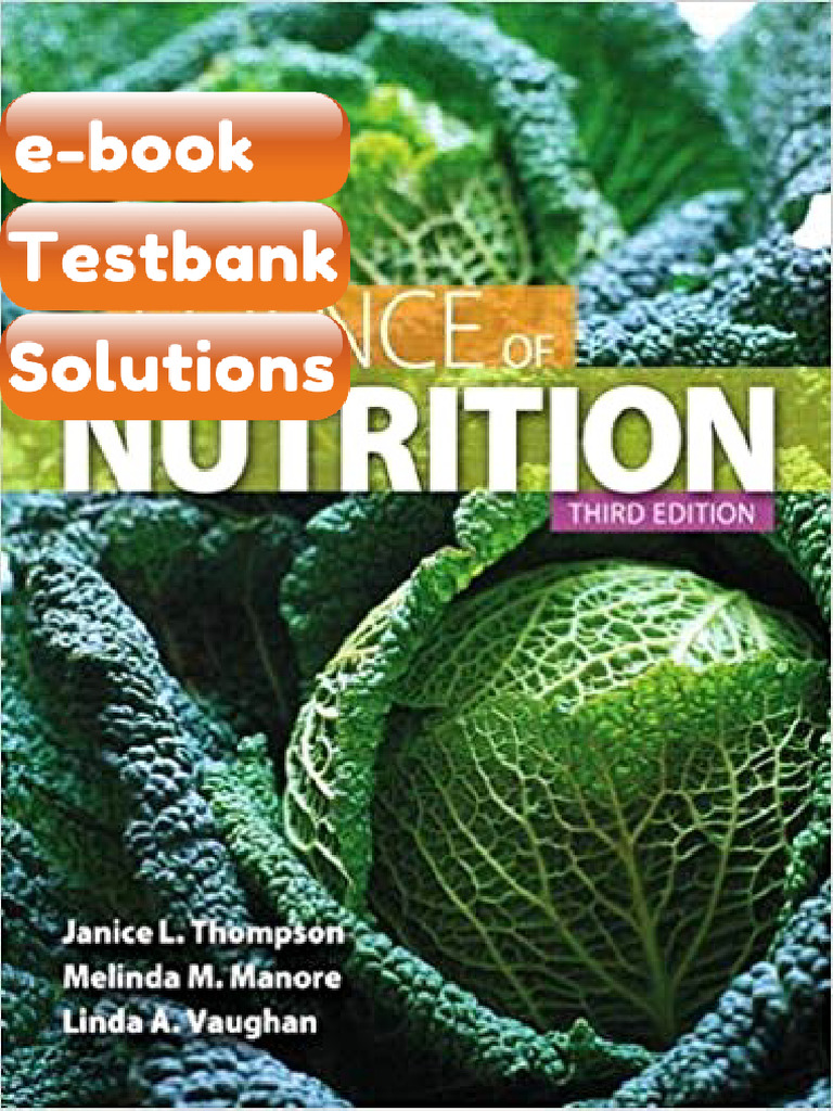 Testbank The Science of Nutrition 3rd Edition by Janice J Thompson Download | PDF | Subscription ...