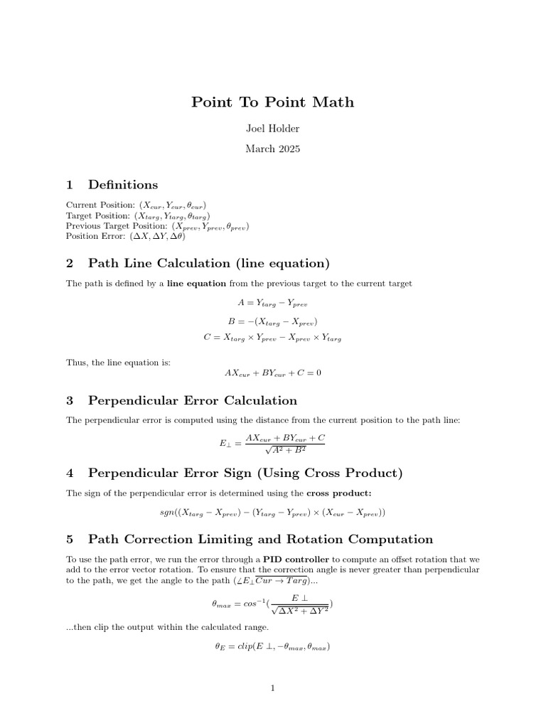 Point To Point Math | PDF | Rotation | Geometry