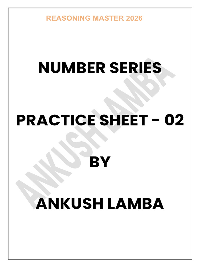 Number Test Practice Sheet 01 | PDF