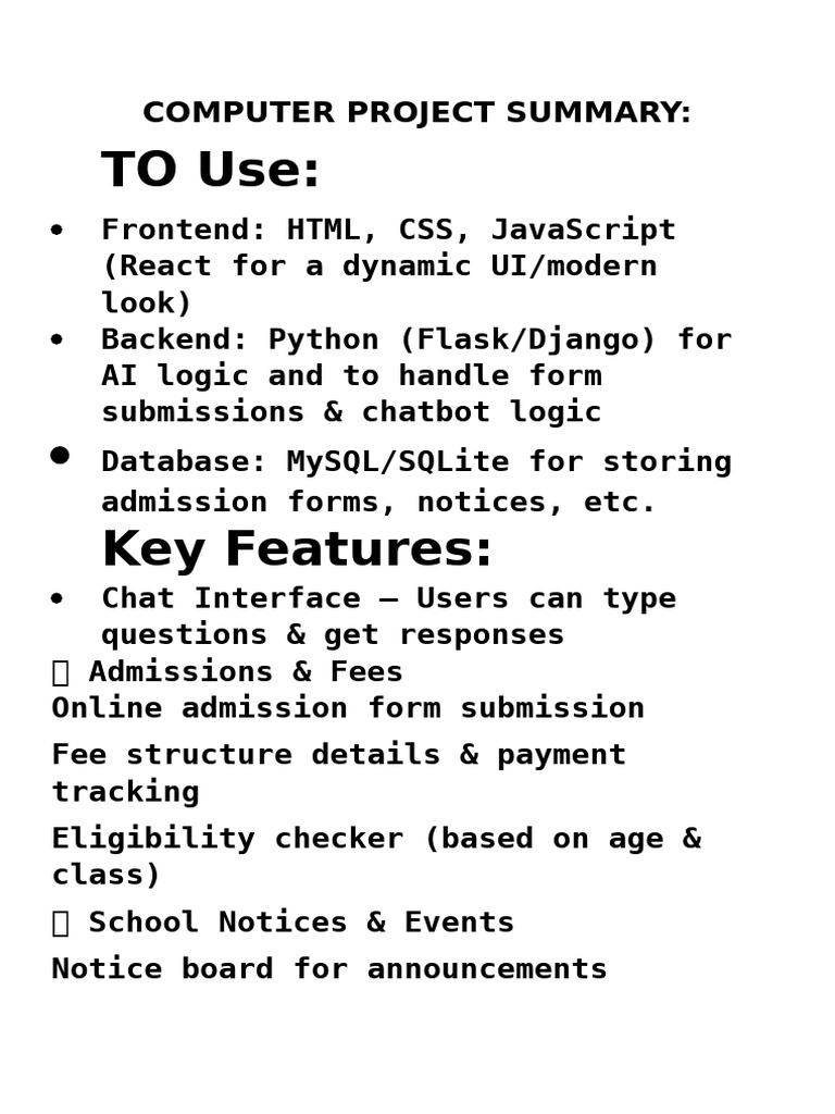 Computer Project Summary1 | PDF
