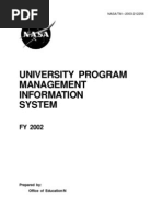 NASA: 9478main Univ PRG MGMT Info Rev FY2002UP