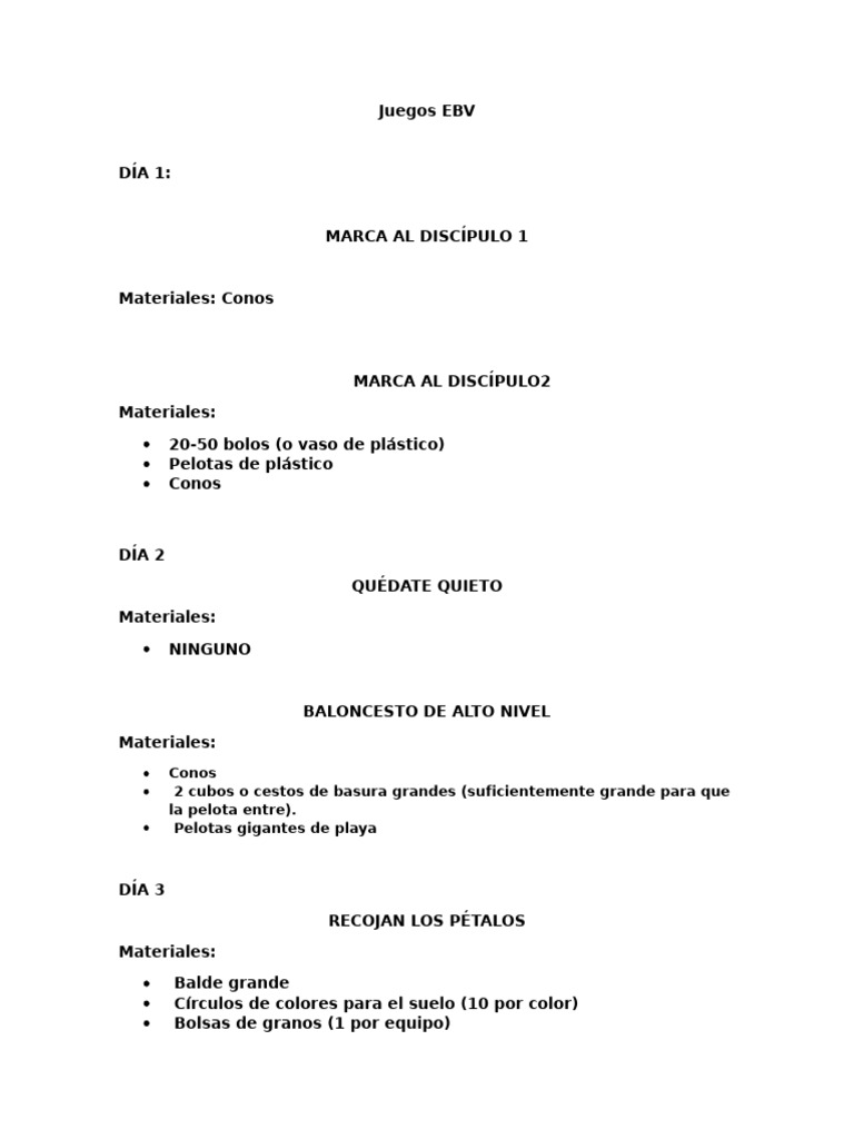 Juegos EBV | PDF