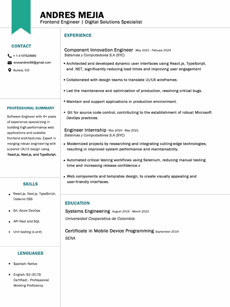 CV Eng | PDF