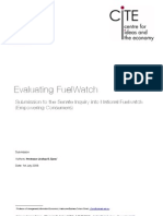 Evaluating Fuelwatch: Submission To The Senate Inquiry Into National Fuelwatch (Empowering Consumers)