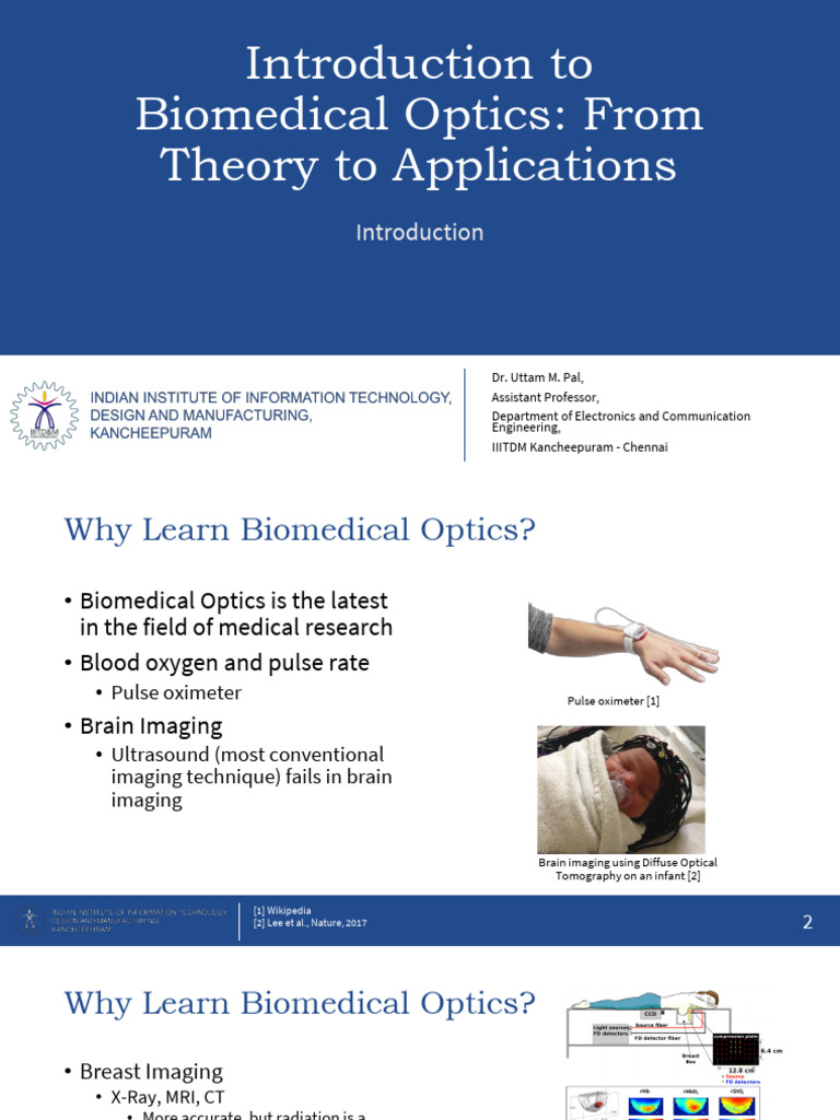 L1_Introduction to Biomedical Optics | PDF | Medical Imaging | Microscopy