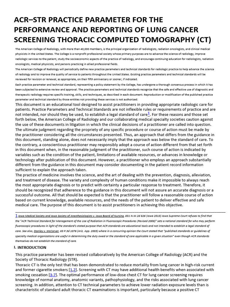2024 Acr Practicas Performance | PDF | Ct Scan | Radiology