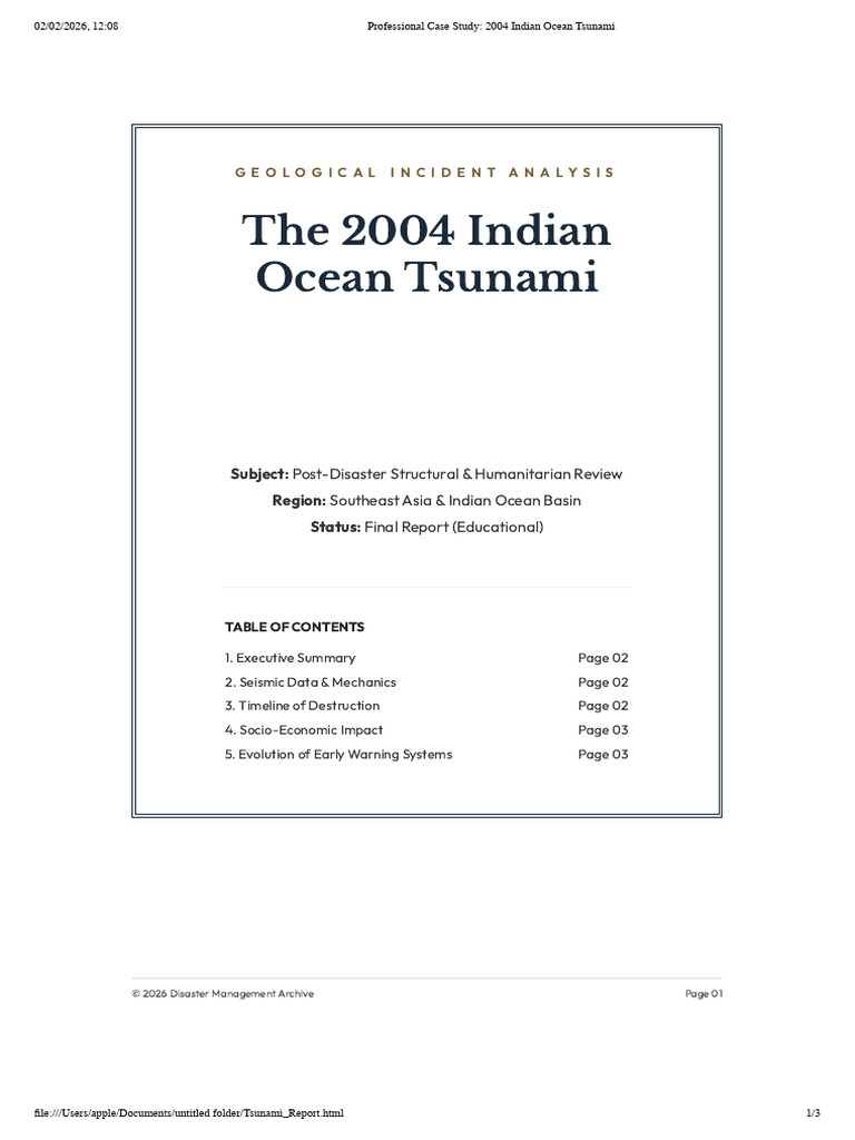 Case Study - 2004 Indian Ocean Tsunami | PDF | Tsunami | Earthquakes