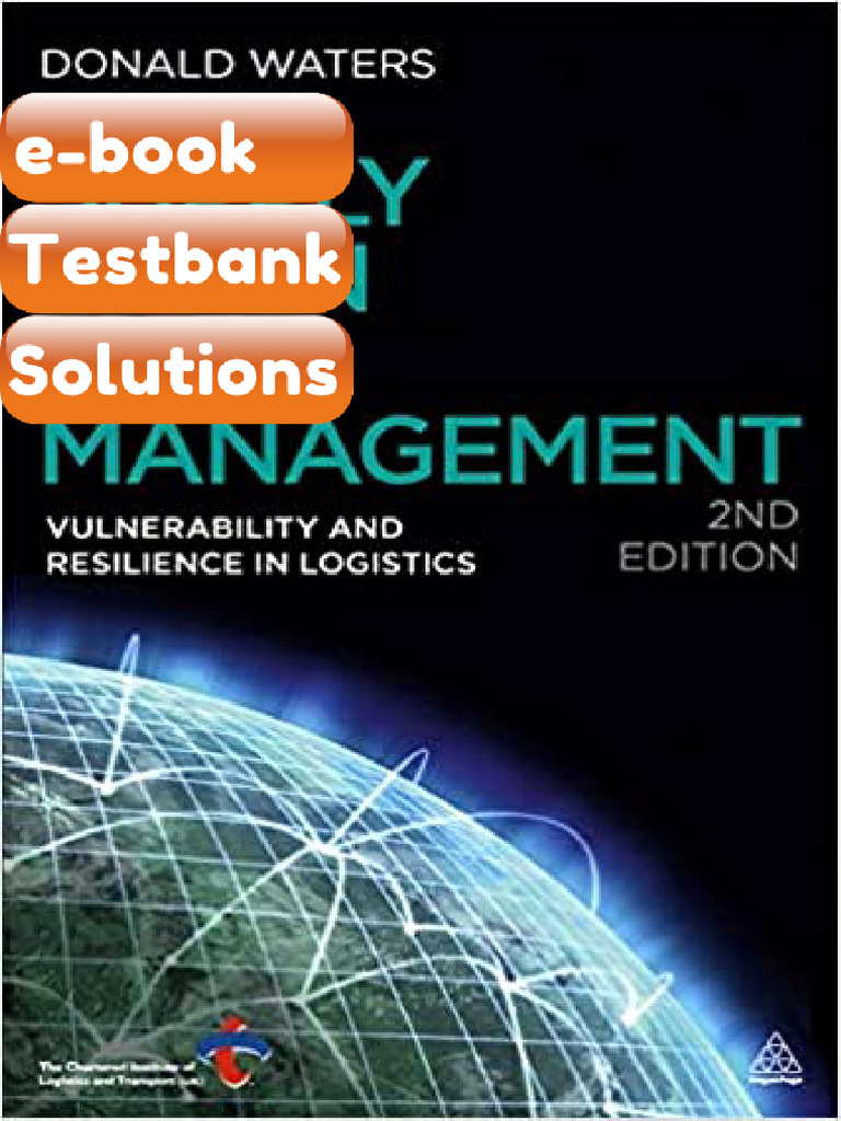 Testbank Supply Chain Risk Management Vulnerability and Resilience in ...