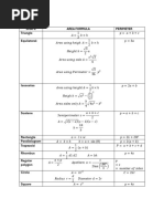Comprehensive Geometry Formulas Guide | PDF | Area | Volume