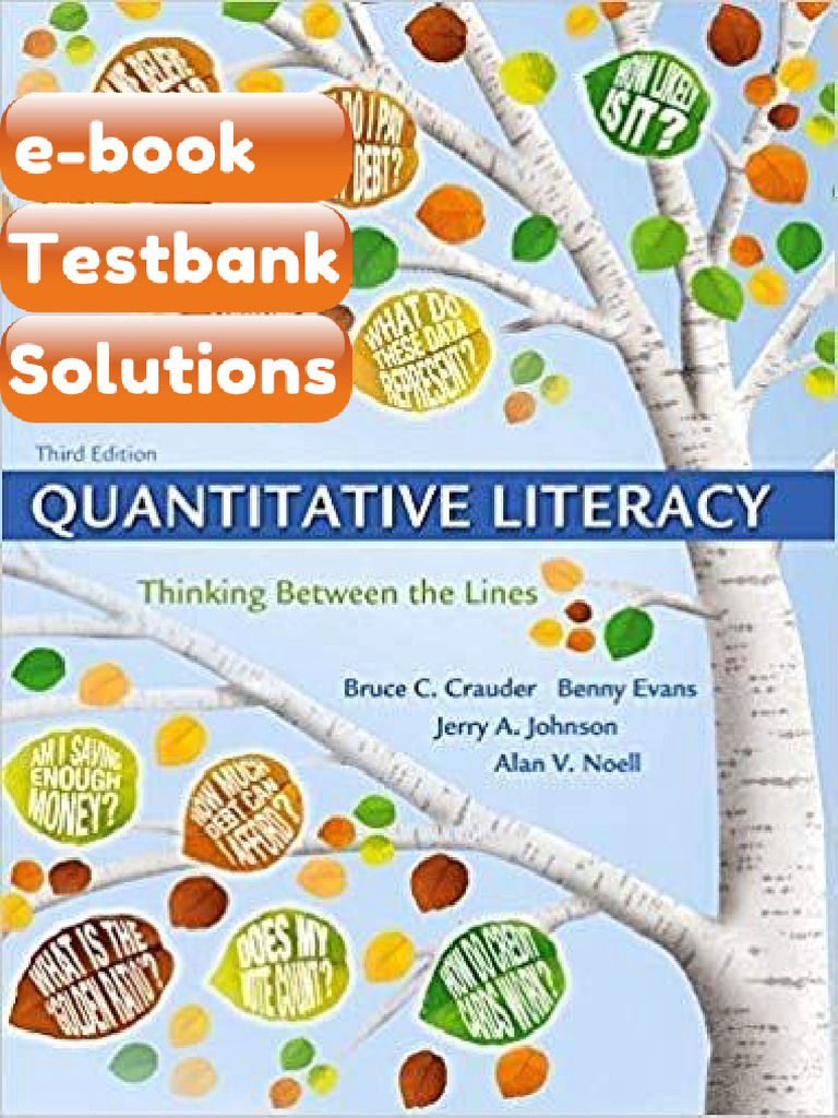 Testbank Quantitative Literacy 3rd Edition by Bruce Crauder Download ...