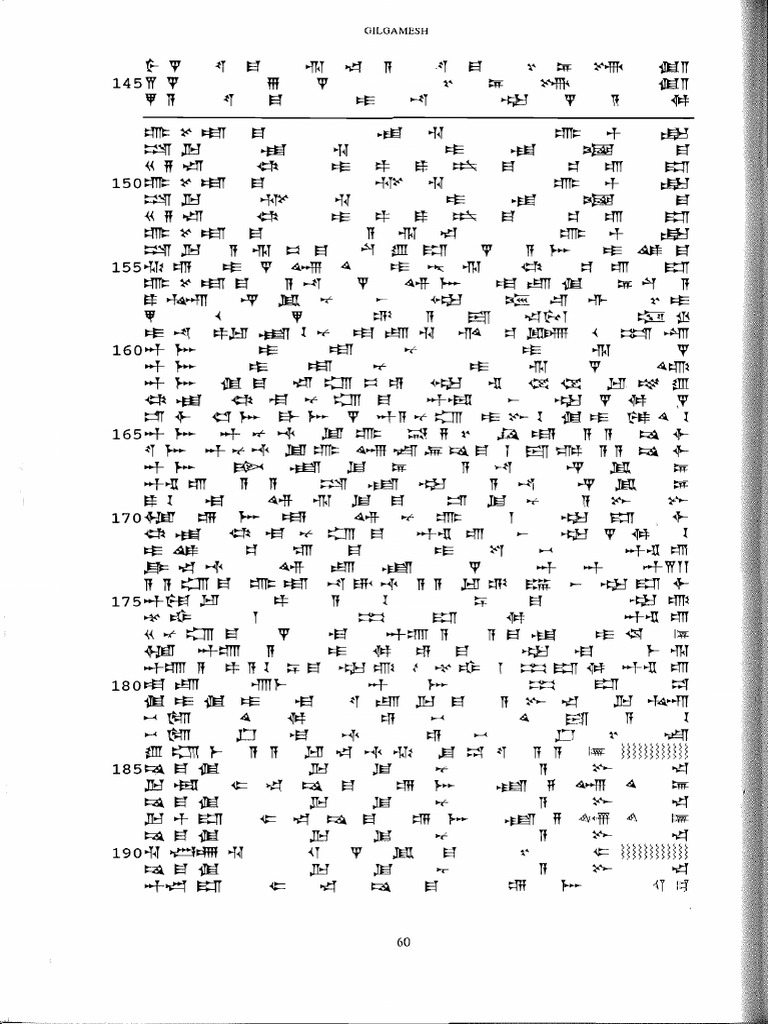 The Standard Babylonian Epic of Gilgamesh Cuneiform Text ...