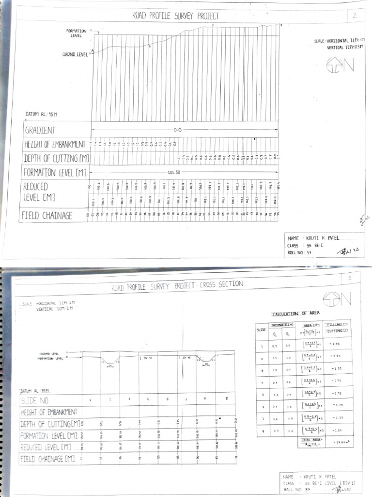Road Profile Surveying Project-1 | PDF