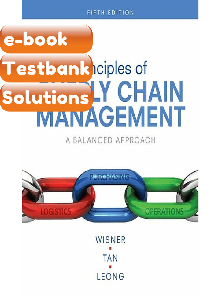 Testbank Principles of Supply Chain Management 5th Edition by Wisner ...