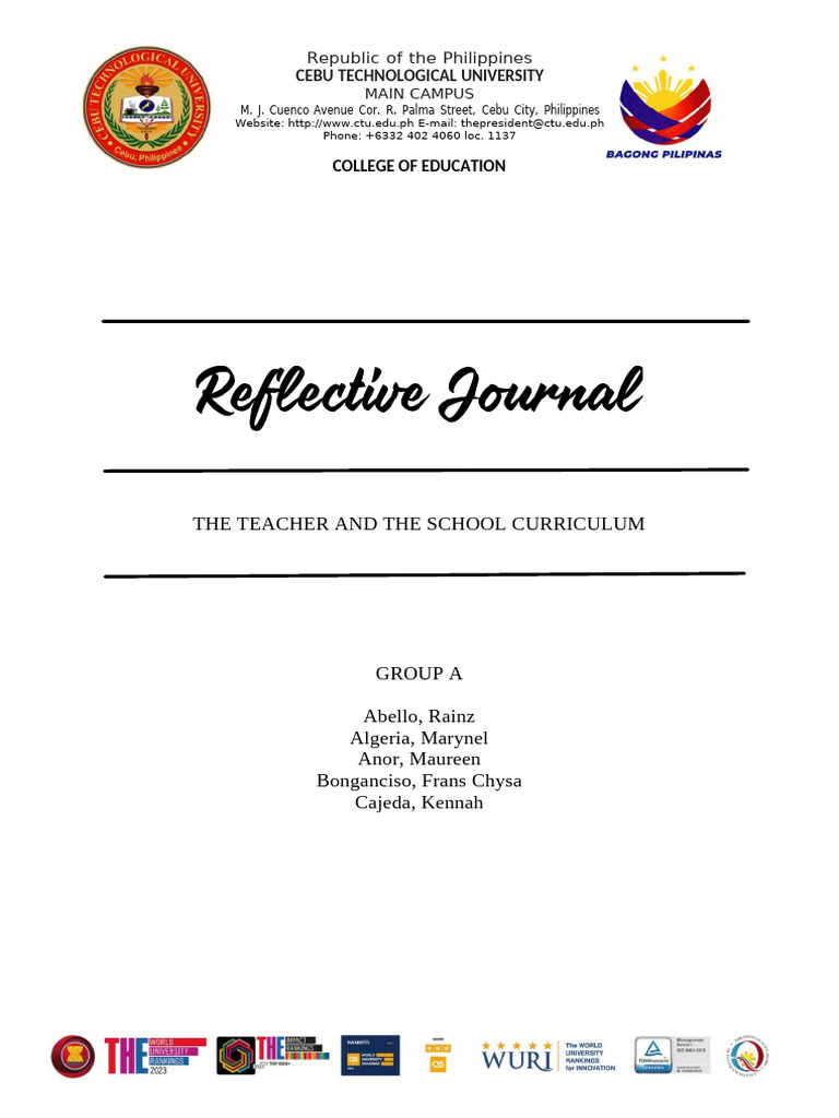 Reflective Journal - Phases of Curriculum Development | PDF ...