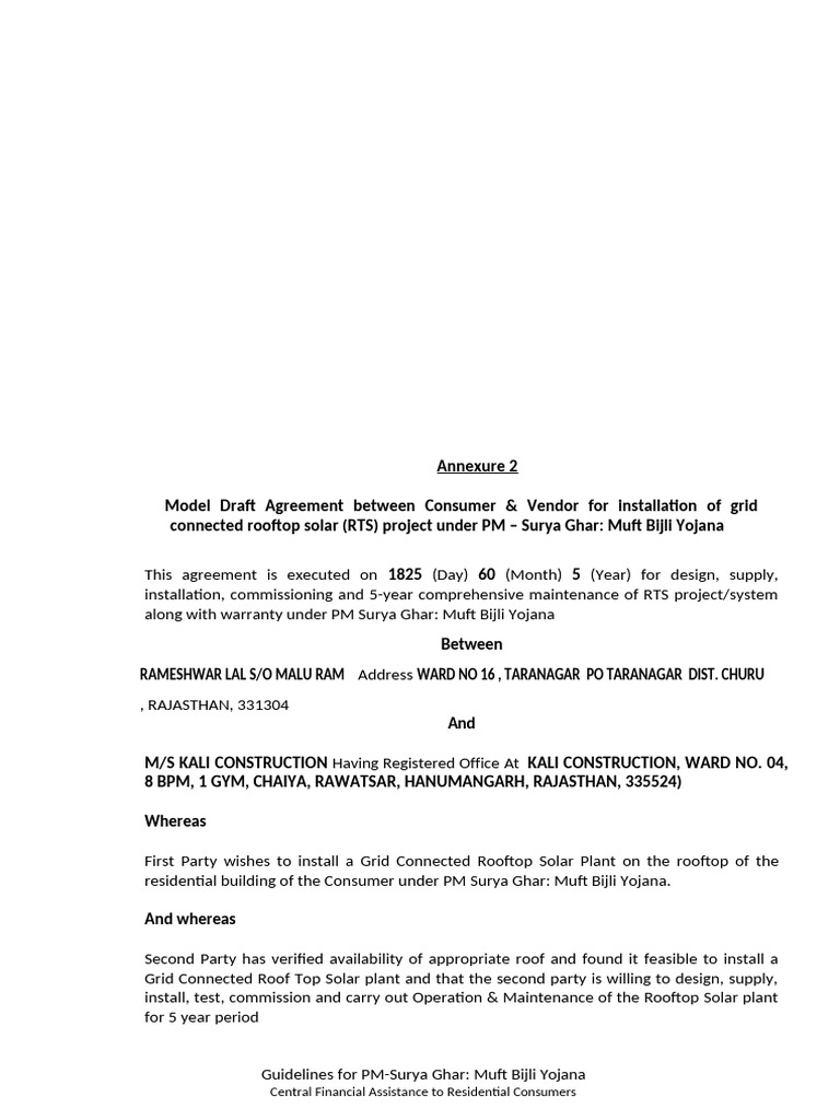 solar aggriment[1] | PDF | Solar Panel | Specification (Technical Standard)