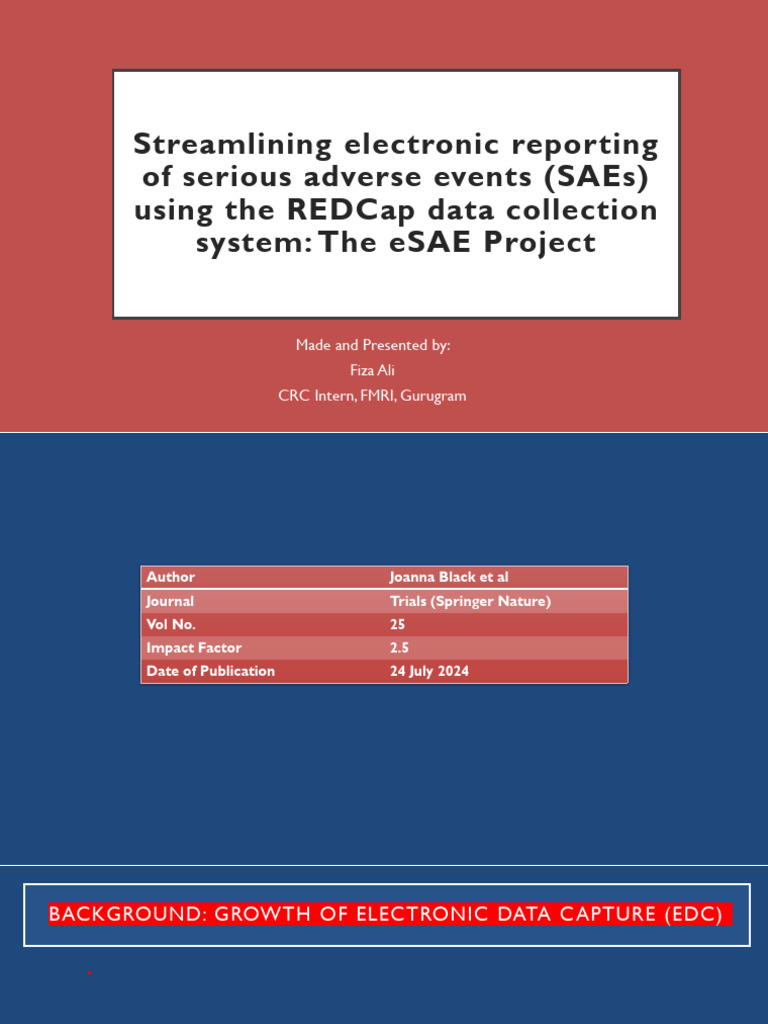 REDcap Reprting System | PDF | Clinical Trial | Automation