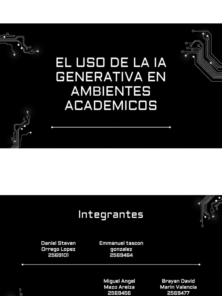 El Uso de La IA Generativa en Ambientes Academicos PDF | PDF ...