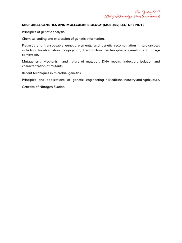 Microbial Genetics and Molecular Biology | PDF | Translation (Biology ...