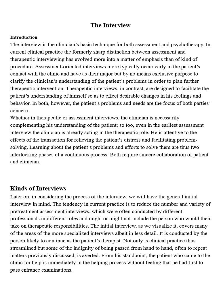 The Interview PDF | PDF
