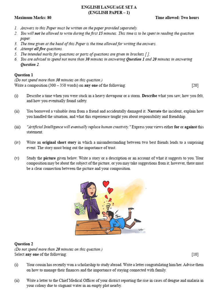 Eng 1 Set A | PDF
