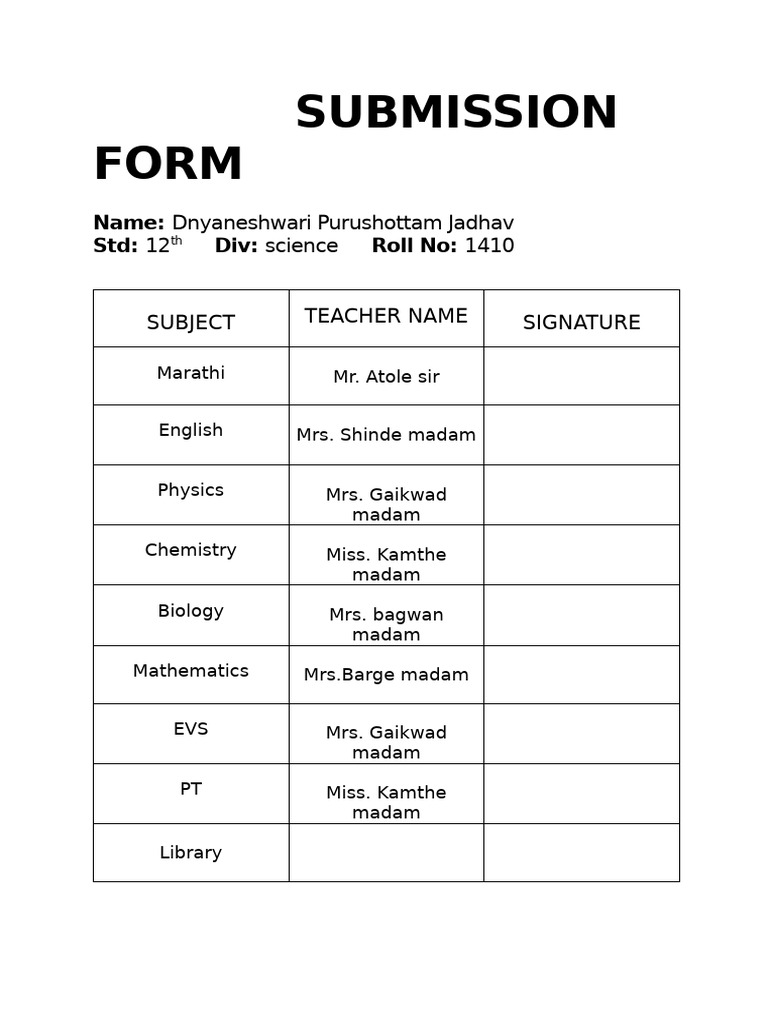 Submission Form | PDF