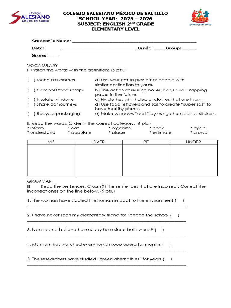 Exam Format 2nd 25 - 26 | PDF