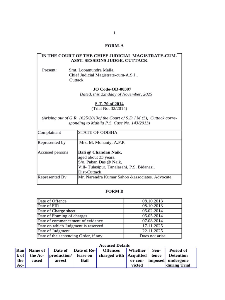 Odcu020000232014 1 2025-11-22 | PDF | Bail | Acquittal