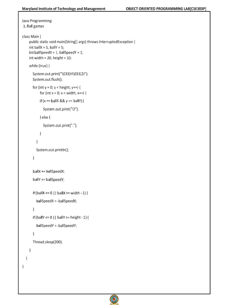OOPs Experiment 1 | PDF