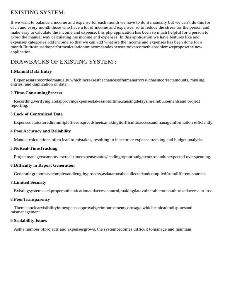 System Analysis of Expense Tracker | PDF | Expense | Exports