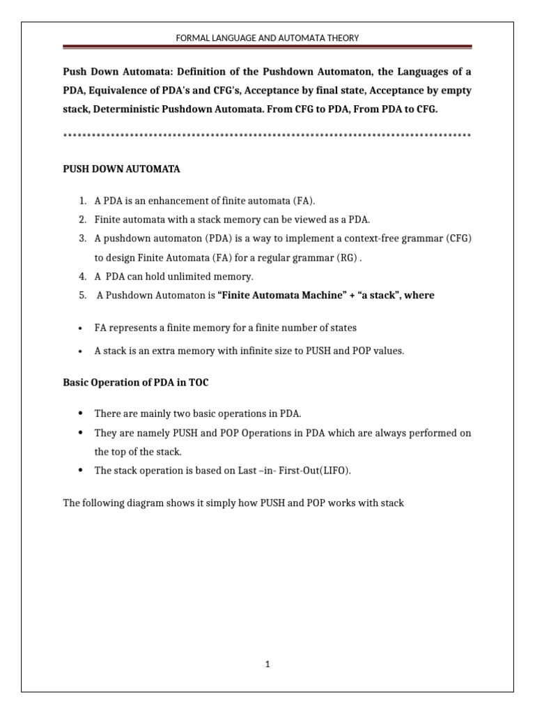 Push Down Automata (Part-2) | PDF | Automata Theory | Metalogic