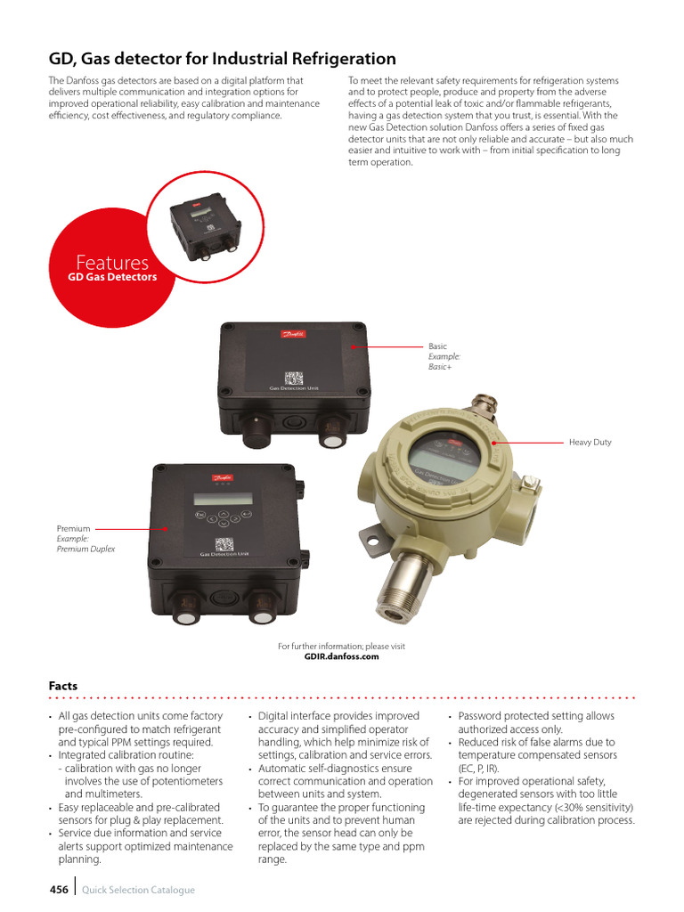 GD Gas Detector For Industrial Refrigeration | PDF | Power Supply | Sensor