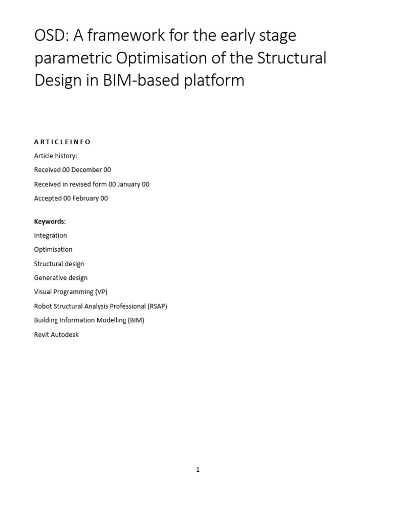 OSD A Framework For The Early Stage | PDF | Autodesk Revit | Building ...