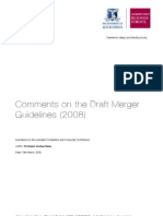 Submission to the ACCC on Draft Merger Guidelines