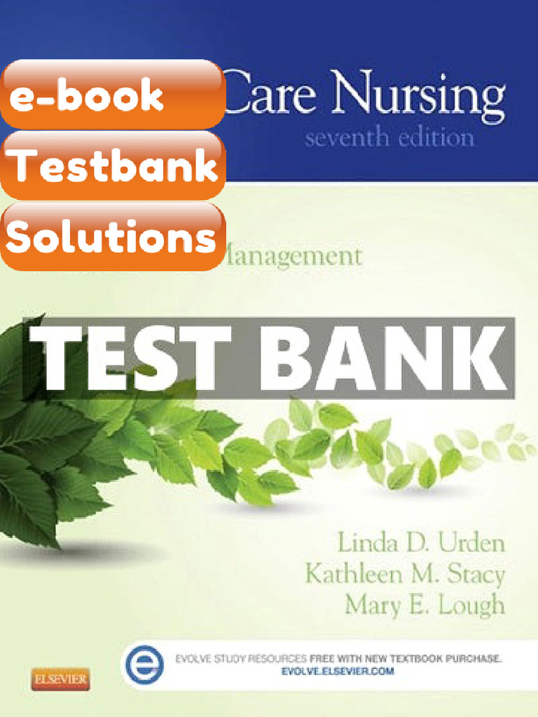 Testbank Critical Care Nursing 7th Edition Urden Download | PDF ...