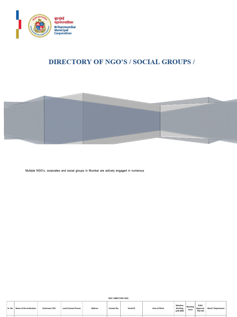 NGO Directory 2025 | PDF | Non Governmental Organization