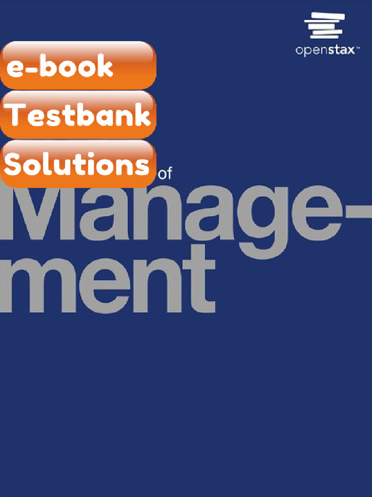 Testbank Principles of Management 1st Edition by OpenStax ...