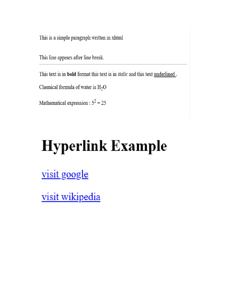 XHTML Outputs | PDF