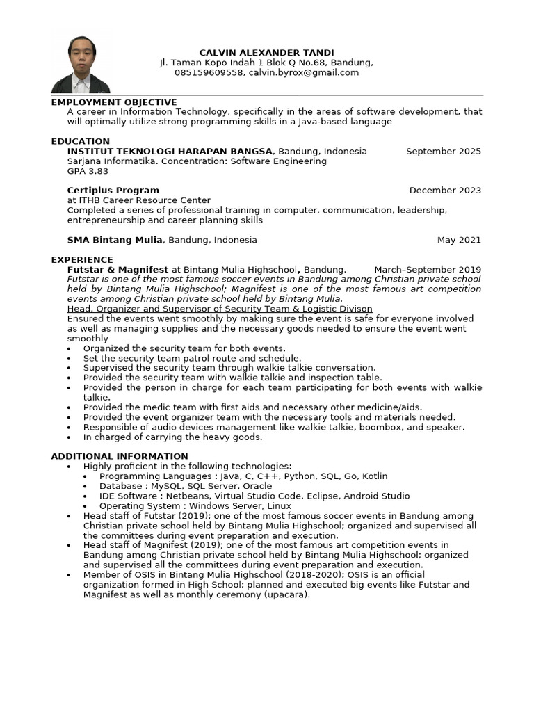 1121016-Calvin Alexander Tandi | PDF | Java (Programming Language ...
