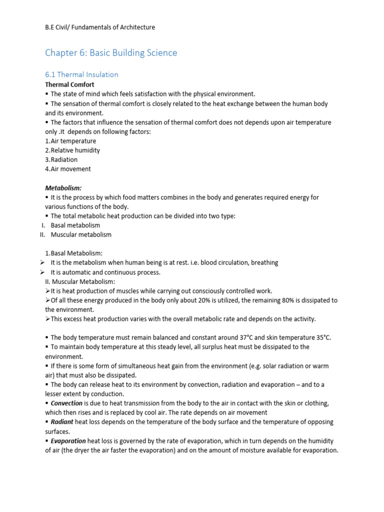 FOA Lecture CH 6 | PDF | Building Insulation | Heat Transfer