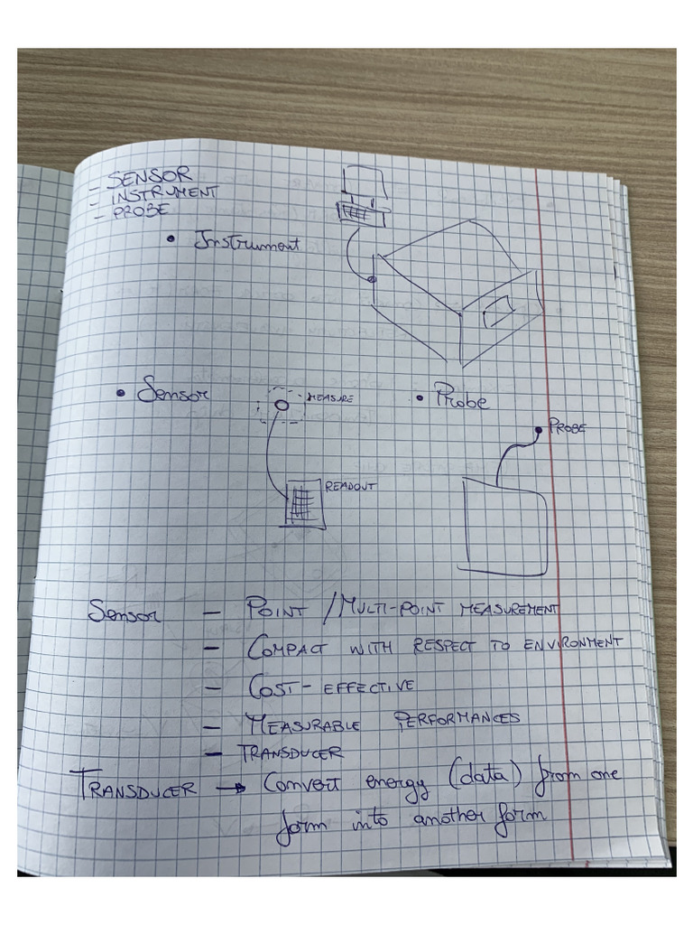 1 Lecture Notes - Sensors Definitions | PDF