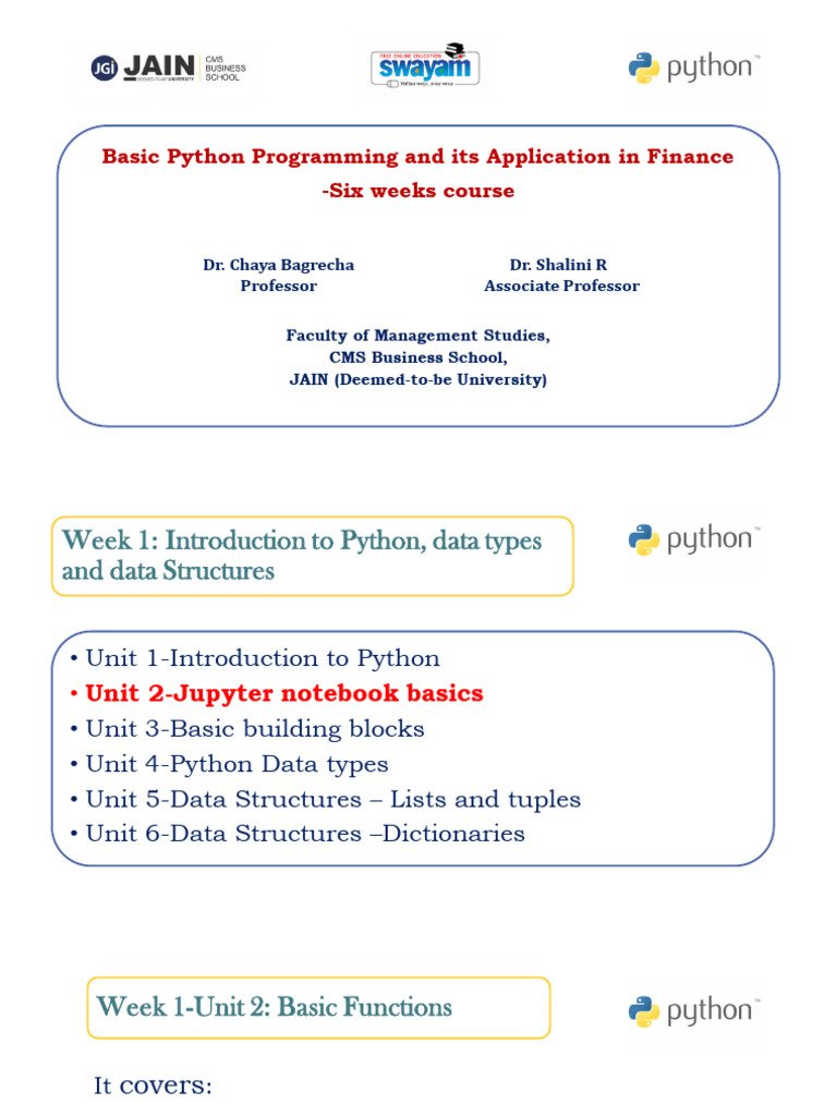 Week1 Slides2 Jupyter Basics | PDF | Parameter (Computer Programming ...