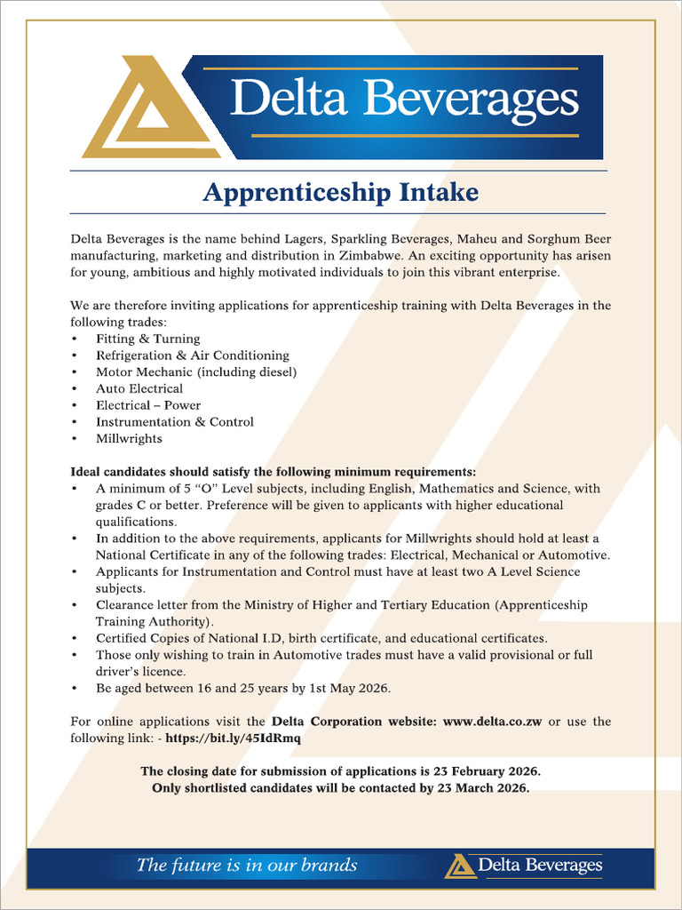 Apprenticeship Intake Advert 2026 | PDF