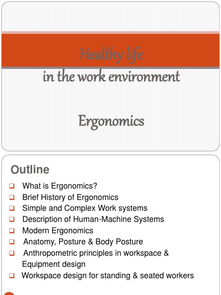 Overview of Ergonomics Principles | PDF | Human Factors And Ergonomics ...