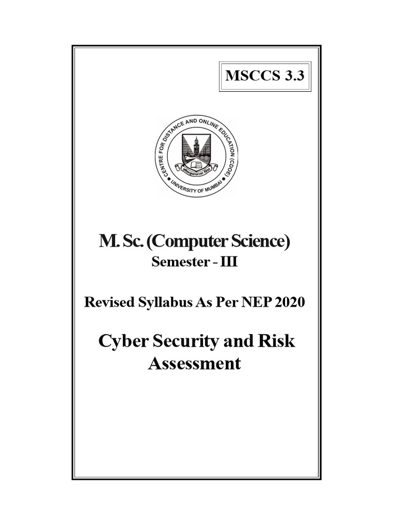 Cyber Security and Risk Assessment | PDF | Computer Security | Security