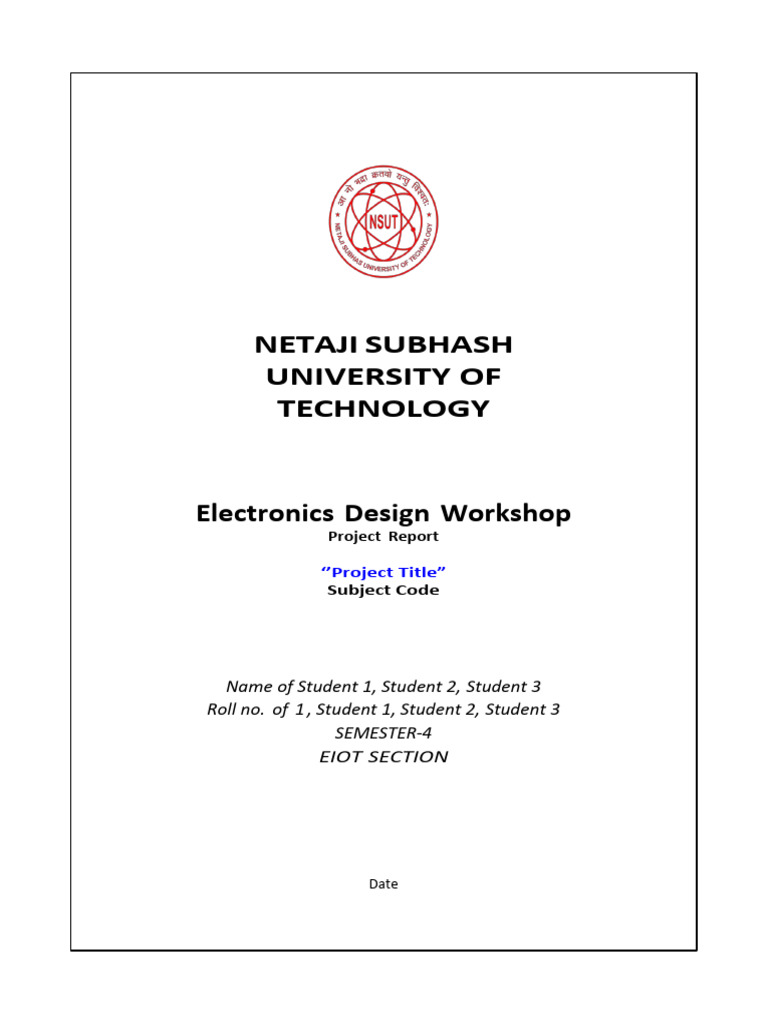Final Sample for the Project Report Edw | PDF | Arduino