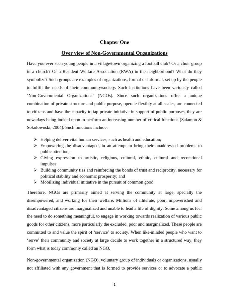 Hand Out For NGO Management Course 4124 | PDF | Non Governmental ...