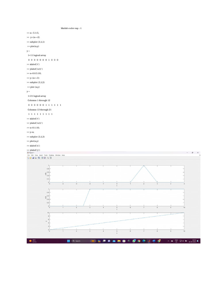 Matlab Coder Exp1 | PDF