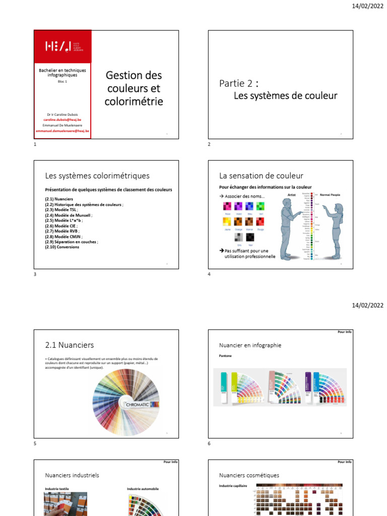 Colorimétrie Partie2 SysthèmesDeCouleurs | PDF | Couleur | Modèle de ...