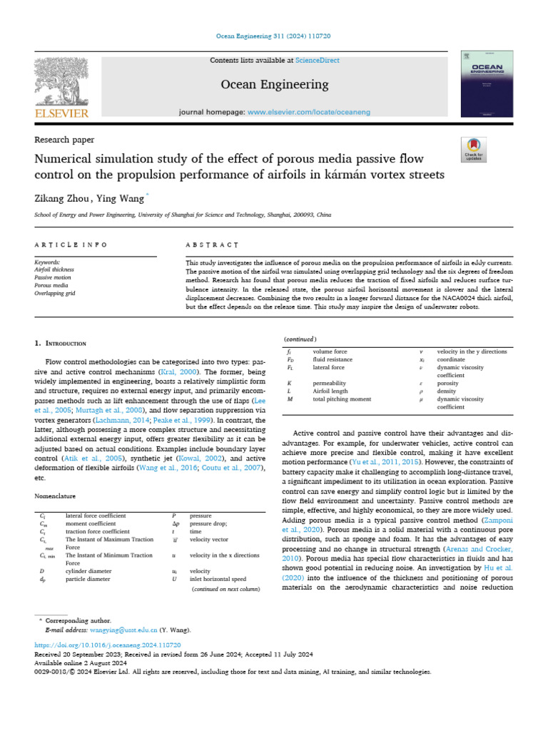 Numerical Simulation Study of The Effect of Porous Media Passive | PDF ...