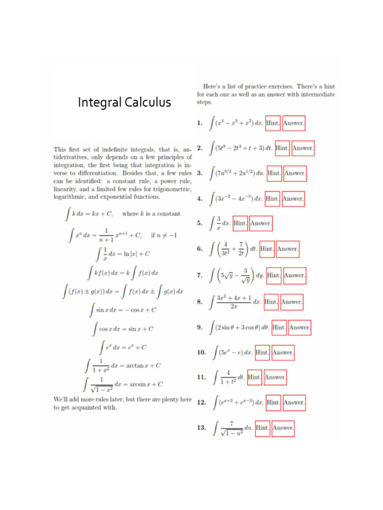Integral Calculus1 | PDF